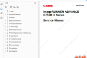 佳能iR ADVANCE C7570,C7580III英文维修手册