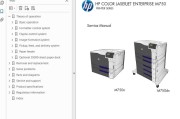 惠普 HP M750n M750dn 750 彩色激光打印机英文维修手册